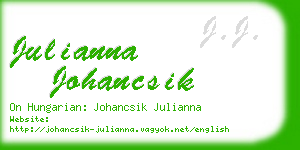 julianna johancsik business card